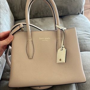 Kate Spade Cream Leather Tote Bag